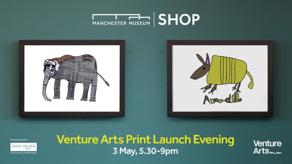 Venture Arts print launch evening event flyer