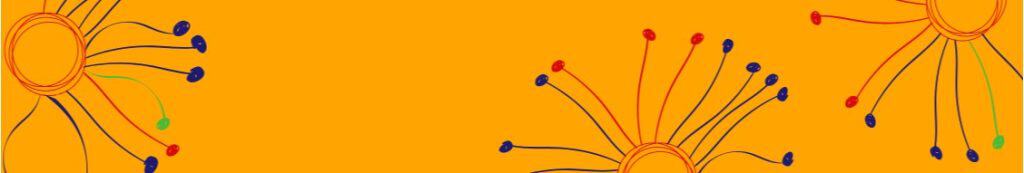 Abstract design of circles and dots.